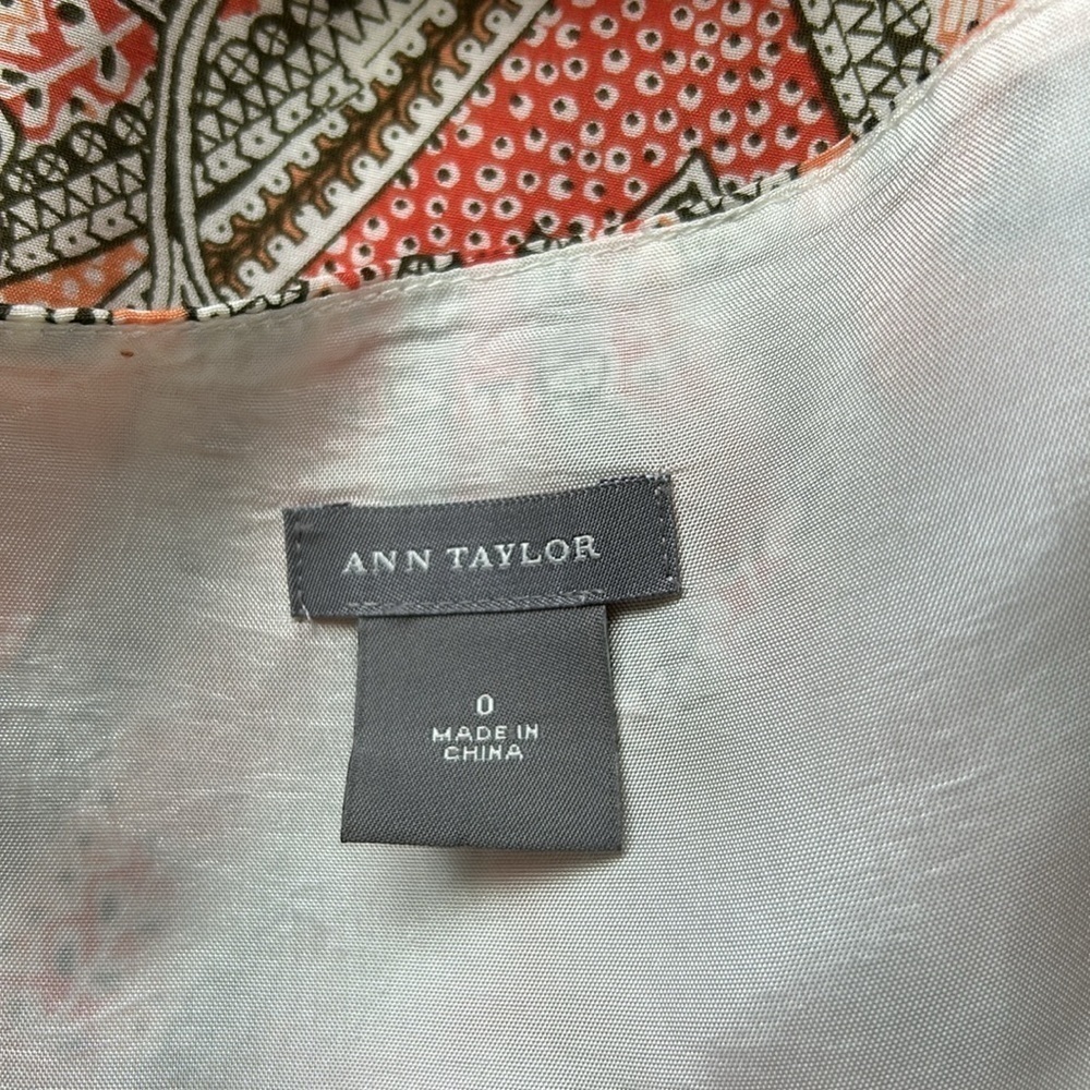 Ann Taylor Fit And Flare Pleated Midi Dress Size 0 - Picture 11 of 11